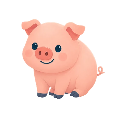 Illustration of the Pig, one of the 12 Chinese year animals