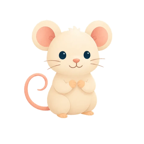 Illustration of the Rat, one of the 12 Chinese year animals