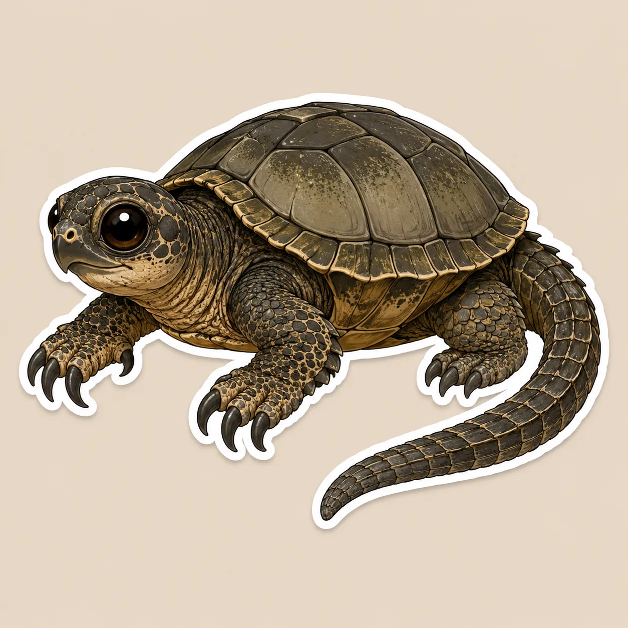 The Crimson Canyon Glider, a sticker AI animal creature