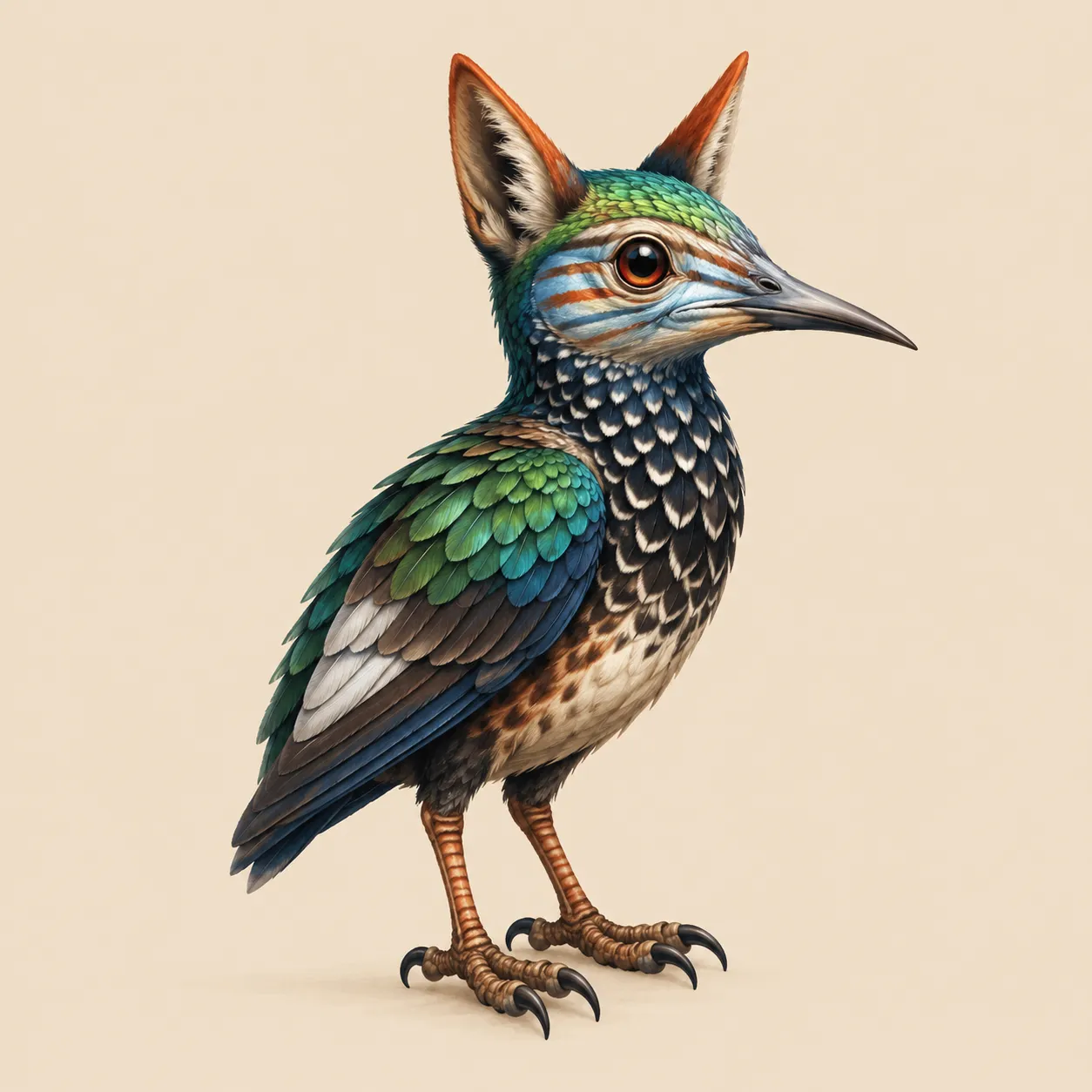The Crimson Fjord Crawler, a storybook AI animal creature