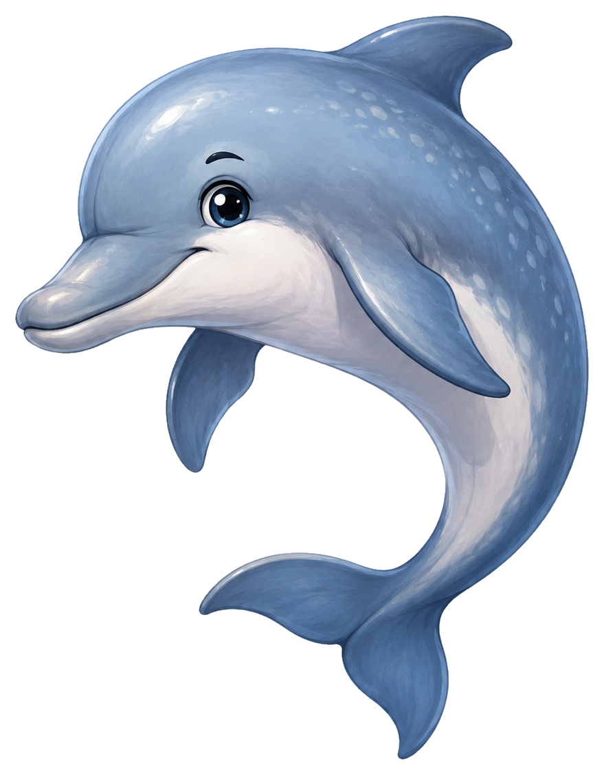 Dolphin spirit animal illustration