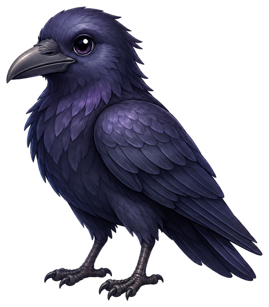 Raven spirit animal illustration